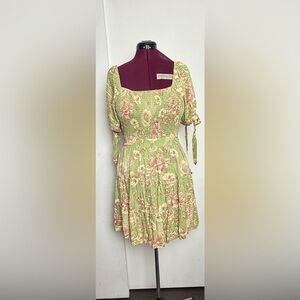 Floral Green Dress